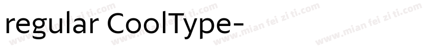 regular CoolType字体转换